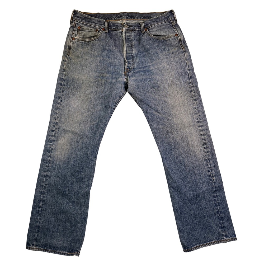 Levi's 501 Mens Jeans W36 L30 100% Cotton Button Fly Straight Leg Denim